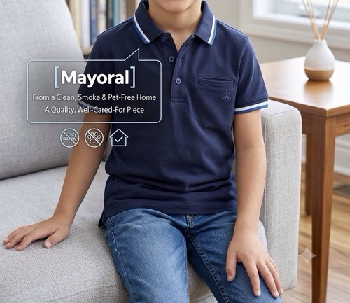 Mayoral boys navy polo shirt - mayoral,
