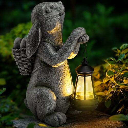 Solar garden rabbit - solar, statue