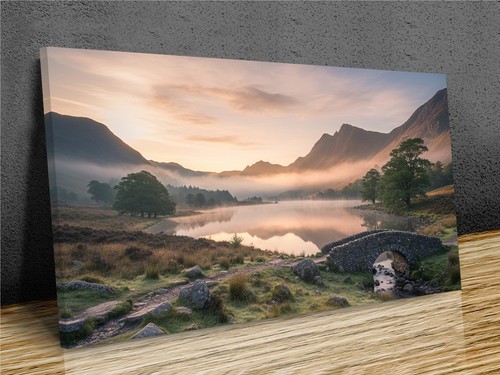 Misty mountain lake - misty,