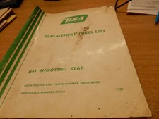 BSA REPLACEMENT PARTS LIST B44 SHOOTING STAR 1970  REF B2H2