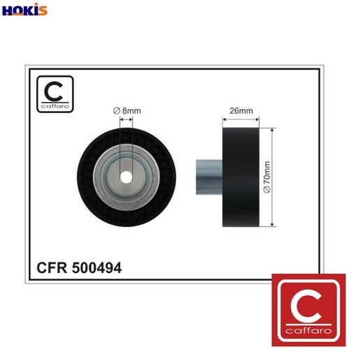 Deflectionguide pulley vribbed - deflectionguide,