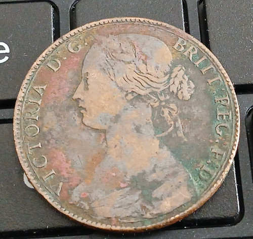 1860 victoria one penny - victoria,