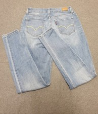 LEVI'S Jeans Light Blue Womens W27 L30 (W26 L28.5) Slim Fit 