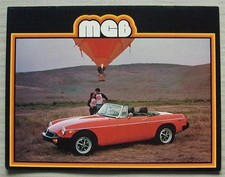 MG MGB Sports Car USA Sales Brochure 1978 #400m-9/78