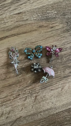 Vintage brooches assorted - vintage, x5