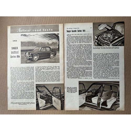 Singer gazelle autocar - gazelle, (1961)