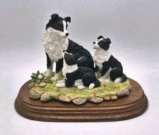 Leonardo Collection Border Collie With Pups Dog Figurine Ornament 1995