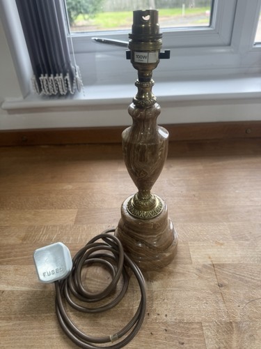 Vintage marble table lamp base - table,