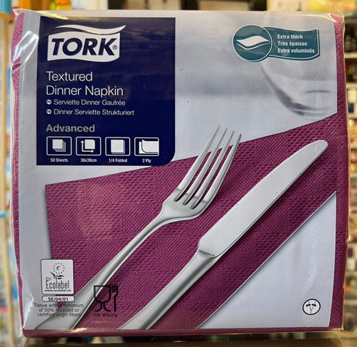 Tork plain purple - serviettes,
