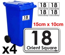 4 x Wheelie Bin Numbers
