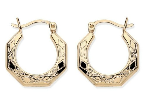 9ct yellow gold - yellow, creole