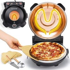 Electric Indoor Pizza Oven, 30cm Countertop Cooker with Temp Control, Viewing Wi
