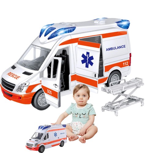 Kids ambulance toy with lights - kids,