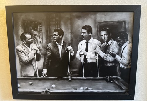 Rat pack framed print pool - pack,