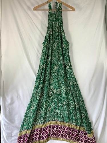 Zara green paisley halter neck - zara,