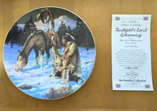 The Last Warriors TWILIGHTS LAST GLEAMING American Indian C Ren Collectors Plate