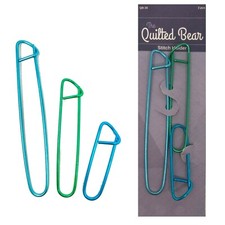 The Quilted Bear Premium Aluminium Stitch Holder for Knitting - 3 Pack (Small)