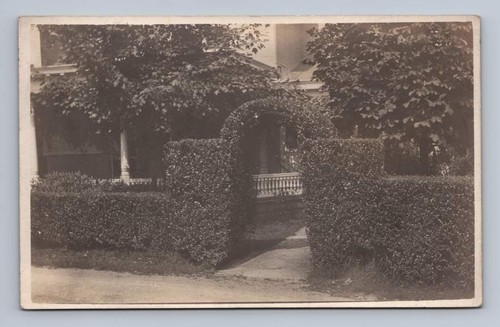 Hedge row house entrance - entrance, in