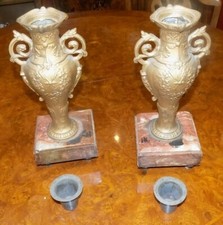 Pair antique french spelter - pair,