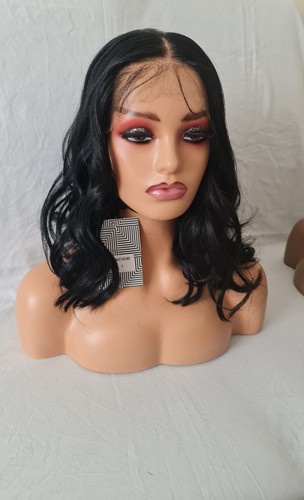 Bob black curly synthetic - black,