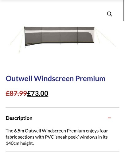Outwell windscreen premium - outwell,