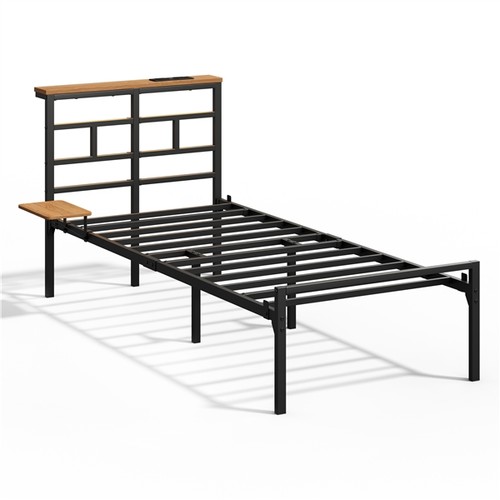 Metal bed frame with led - metal,
