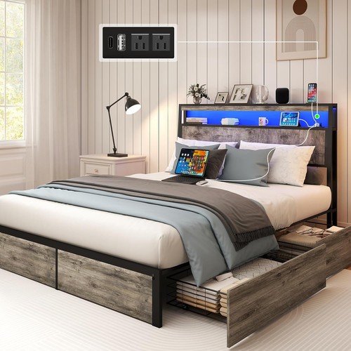 Full queen king bed frame - frame, with