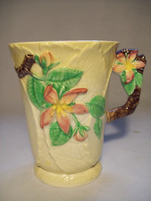 CHOCOLATE MUG  Carlton Ware 'Apple Blossom'  Yellow c1930s No.1687 (4 1/2") 3/3