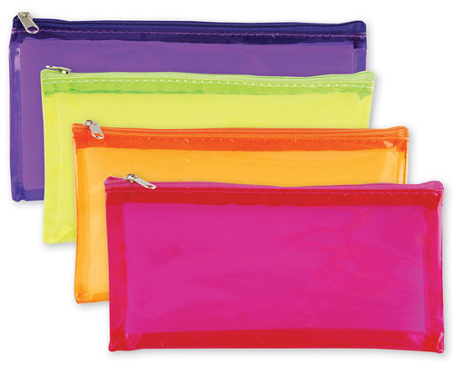 Pencil case coloured clear - coloured,