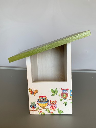 Bird box wooden owl - bird,