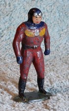 Rare vintage 1954 Timpo 1/32 painted lead Captain Midnight superhero toy figure