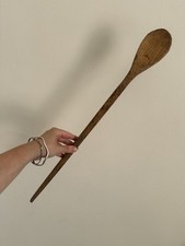 Hand Carved XL European Primitive Wooden Spoon (Sold Individually)