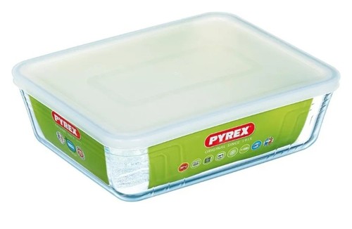 Pyrex rectangular dish with - pyrex,