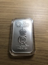 Royal Mint 1 Oz Silver Bar. 