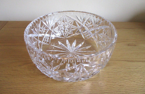 Lead cut crystal fruit bowl - lead,