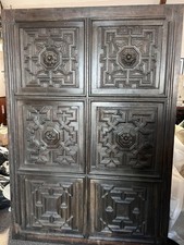 Antique oak carved/mouldings