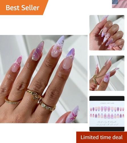 Glamorous medium almond - almond, 3d