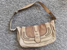 Mimco taupe genuine leather bag, vgc!