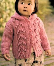 539 BABY GIRLS ARAN HOODED