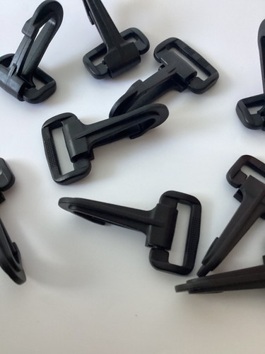 Black plastic snap hook - plastic, dog