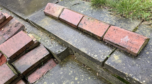 1900 reclaimed wall - reclaimed, coping