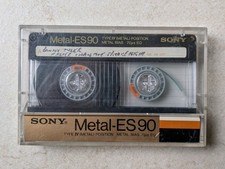 Sony Metal-ES 90 Grey Metal Cassette Tape Type IV Used