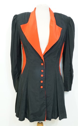 Vintage 80s black red - uk, 14