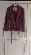 ladies size M top quality expensive beautiful plum coloured soft warm bed jacket