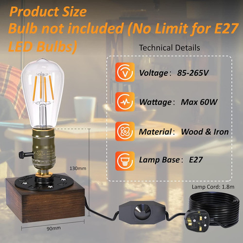 Bonlux industrial table - industrial, lamp