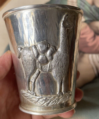Silver metal timpani decor - metal,