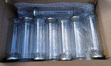 15 Pcs Transparent Glass Bottles with metal lid Storage Vials 150 ml