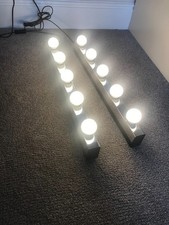 Ikea Musik Mirror Wall Lights Chrome-plated With Bulbs Set of 2