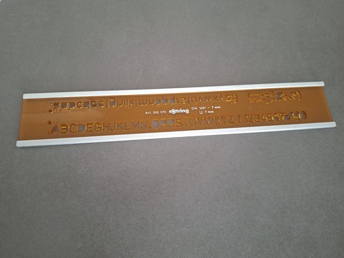 Vintage rotring letter stencil - letter,