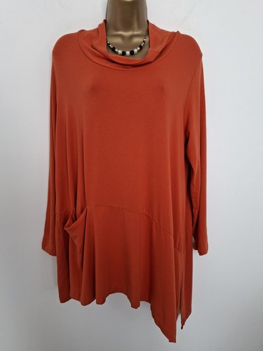 Sahara orange cowl neck long - sahara,